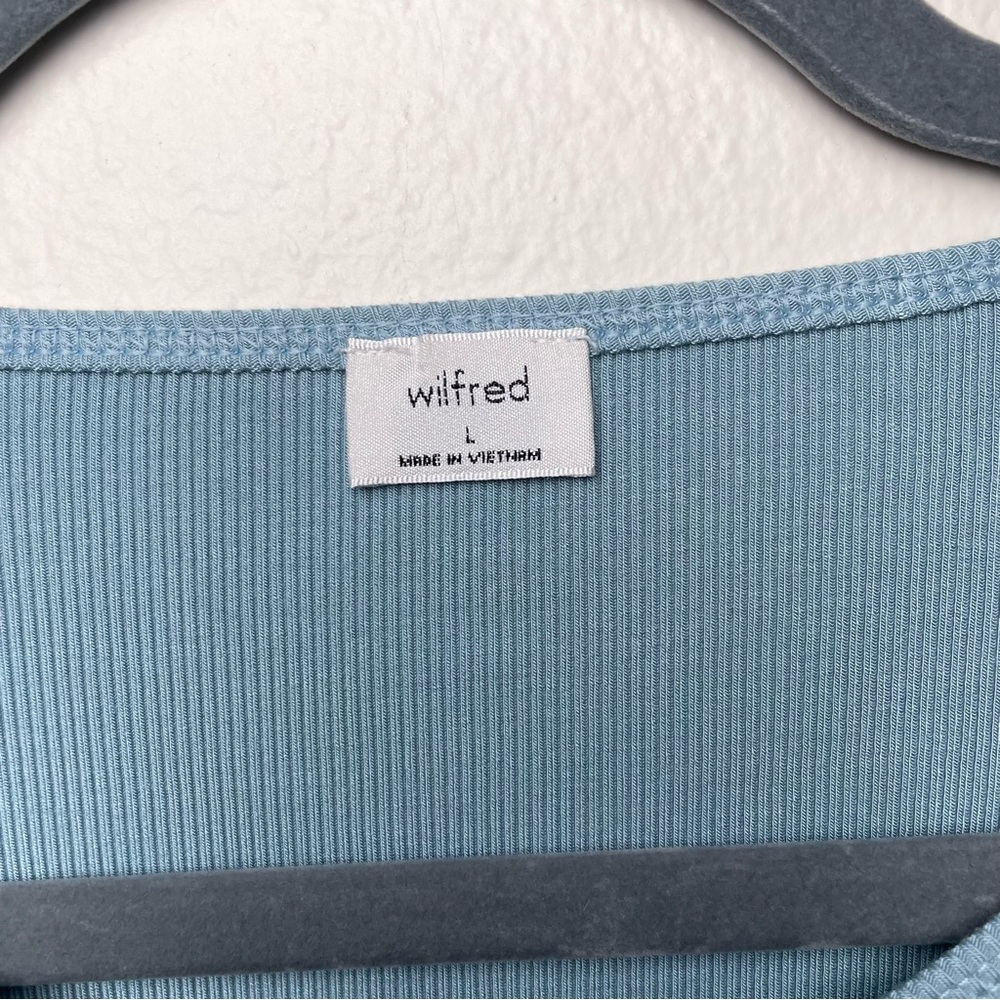 Aritzia (Wilfred) Harlequin Longsleeve Keyhole Top - Picture 3 of 5